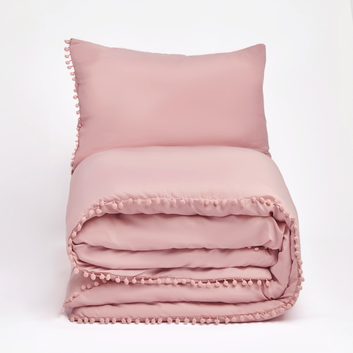 Pom Pom Duvet Set Blush