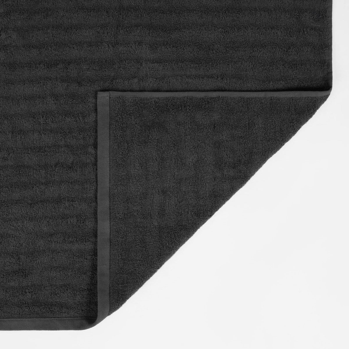 Highams 100% Cotton Jumbo Ribbed Stripe Towel Bale 8 Piece - Grey>
