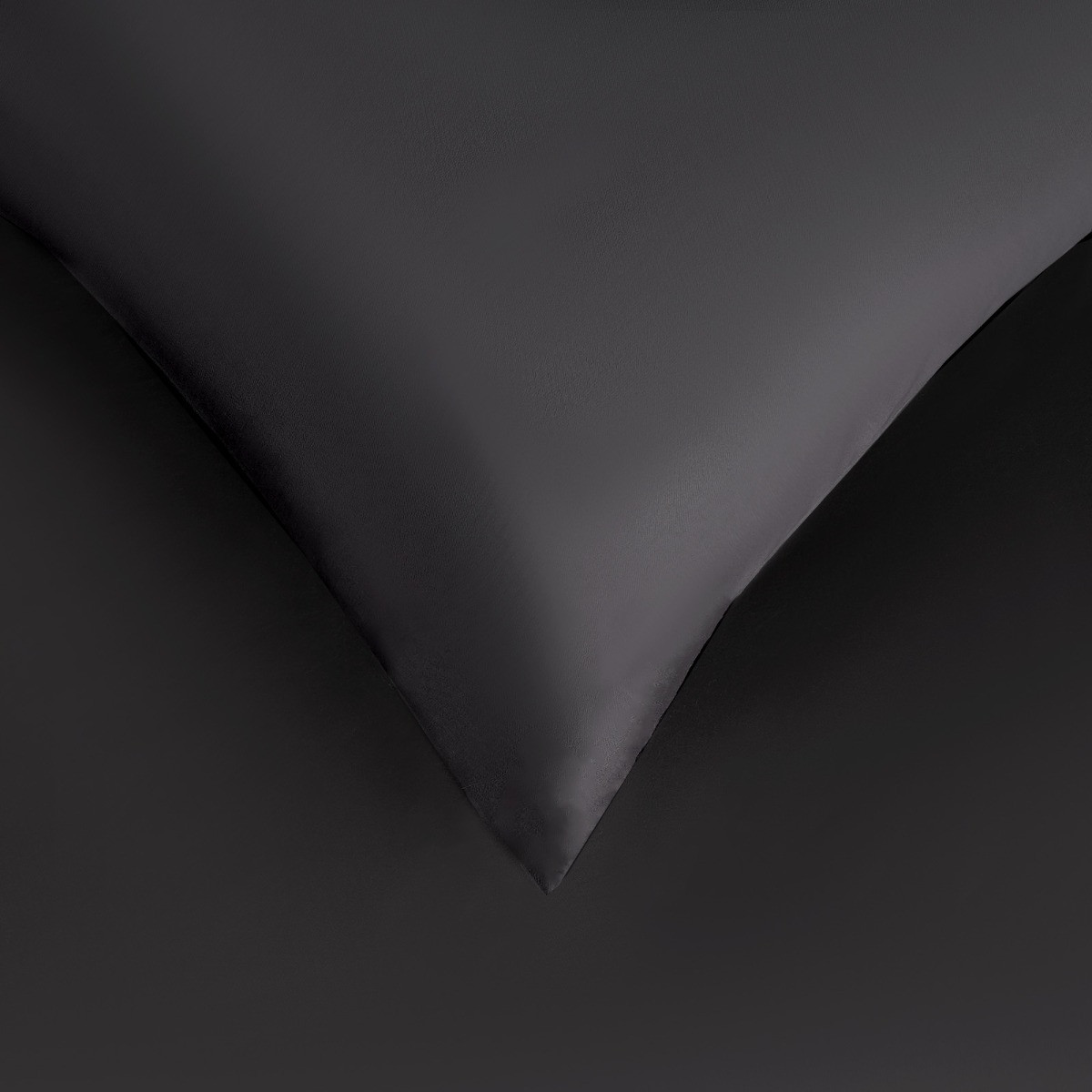 OHS Luxe 400 Thread Count 100% Cotton Sateen Duvet Set, Charcoal - Single>