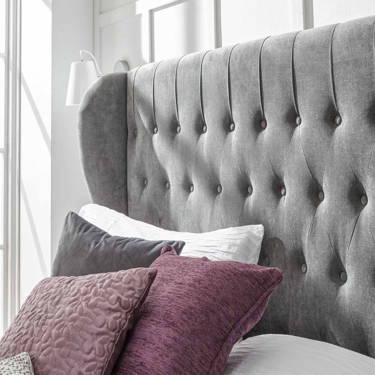 Dakota Ottoman Storage Bed - Pewter>