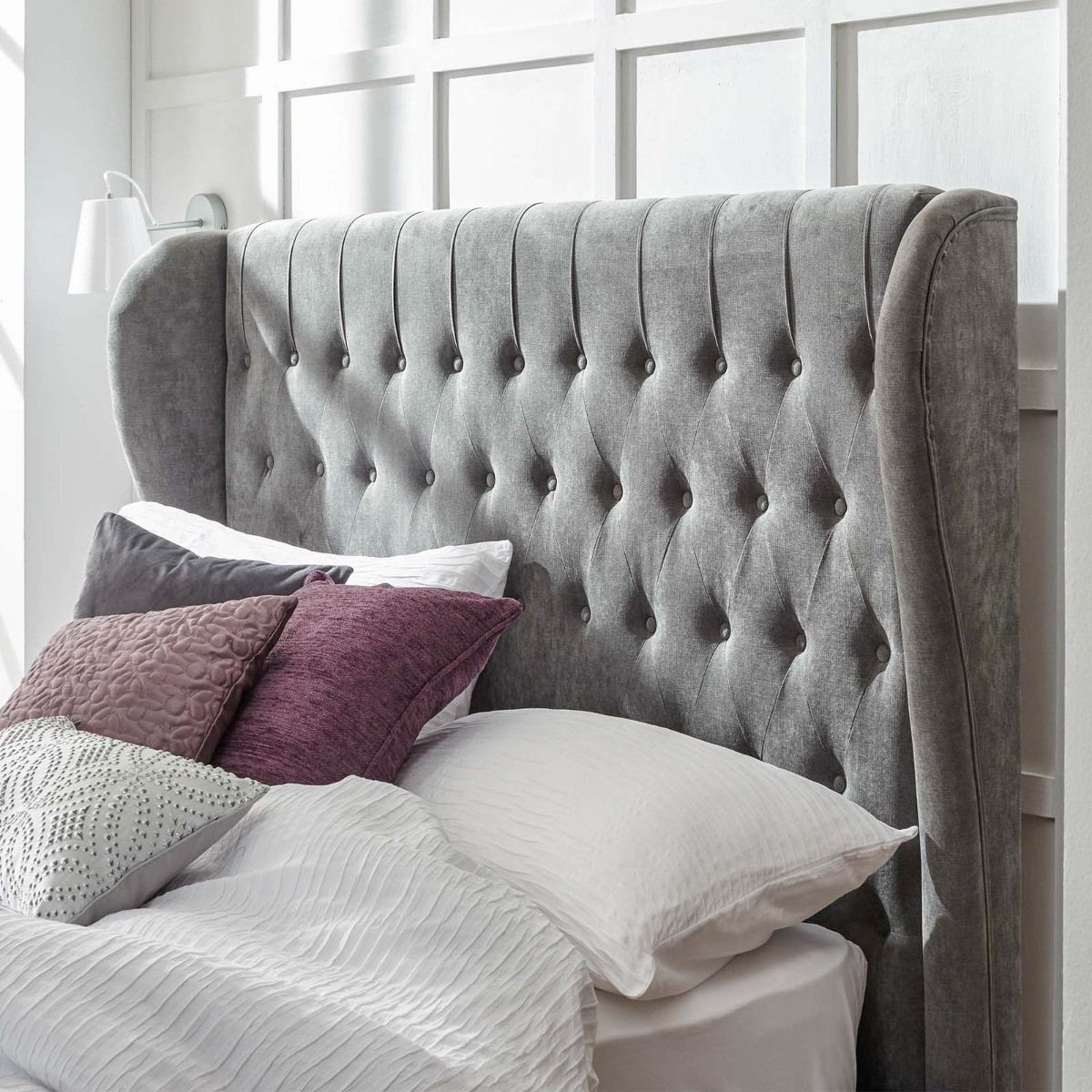 Dakota Ottoman Storage Bed - Pewter>