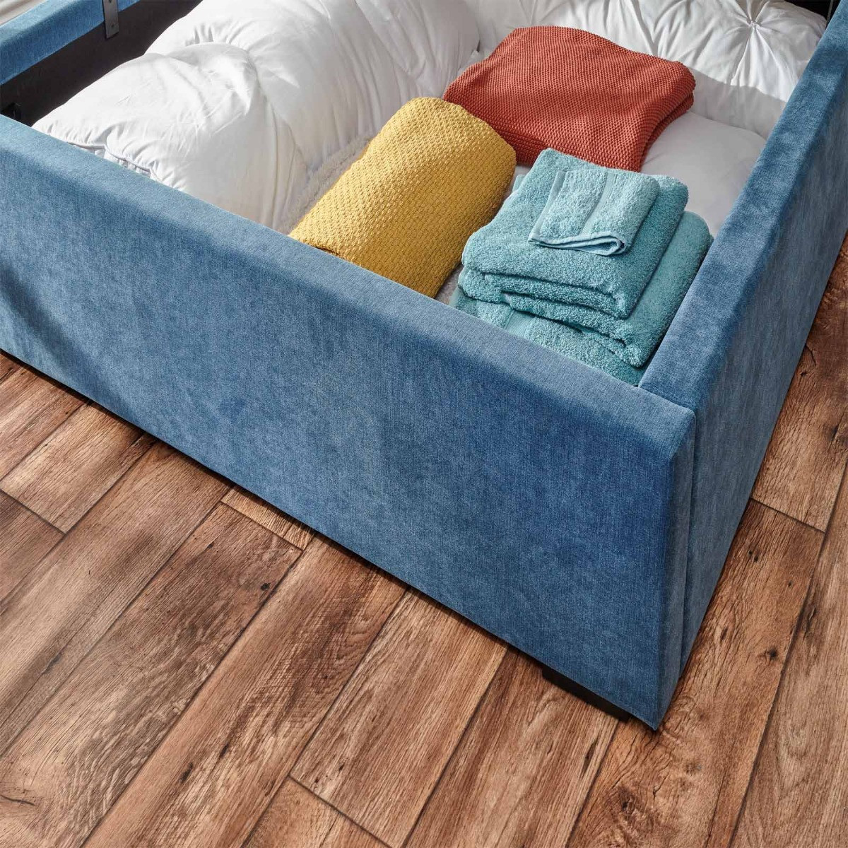Dakota Ottoman Storage Bed, 4ft 6 Double - Teal>