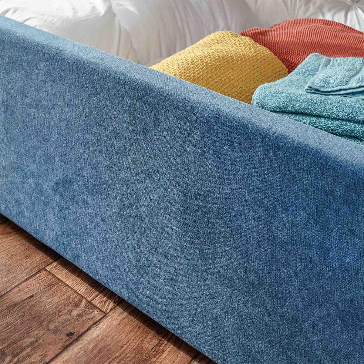 Dakota Ottoman Storage Bed, 5ft King - Teal>