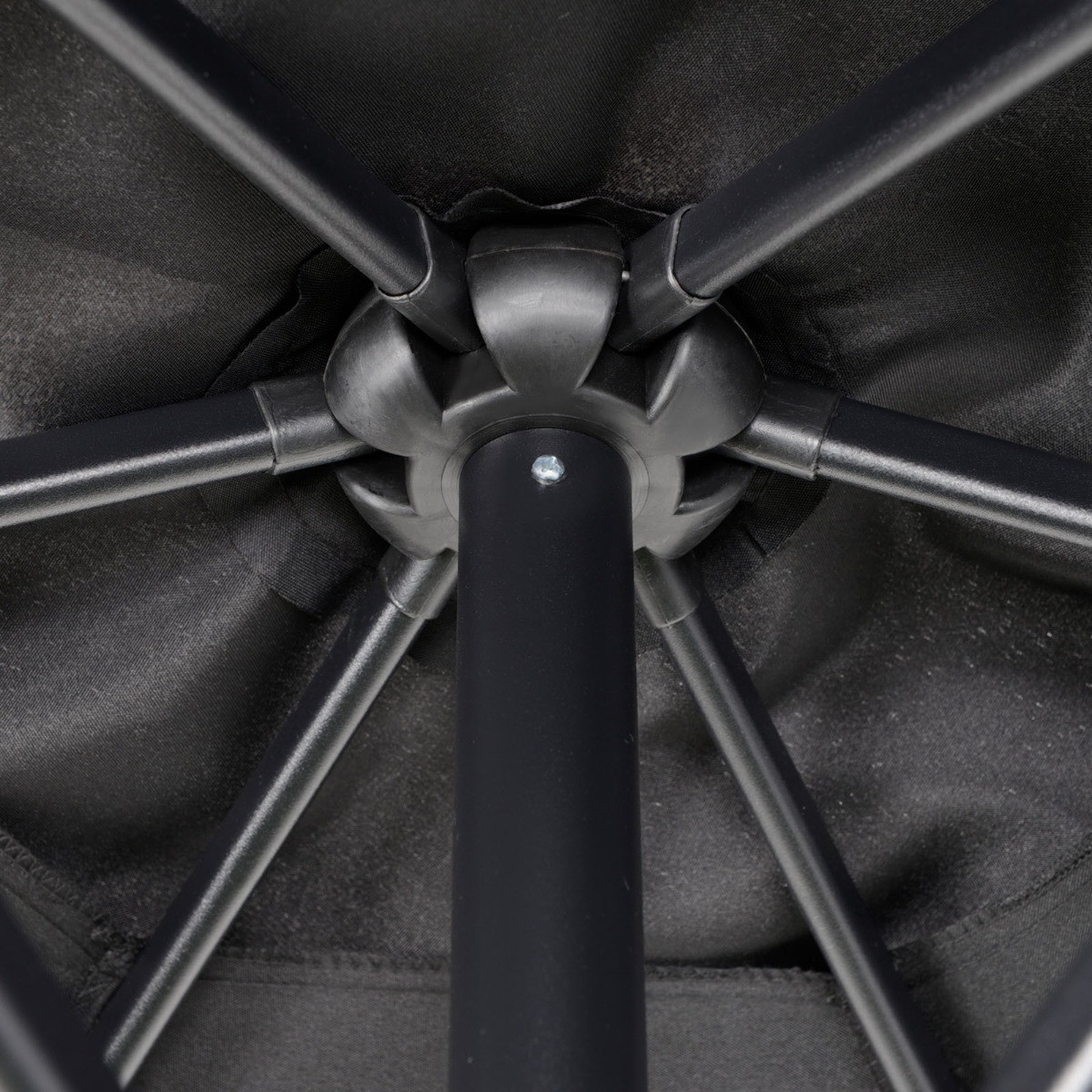 Outsunny Patio Parasol Umbrella, Black - 1.96m>