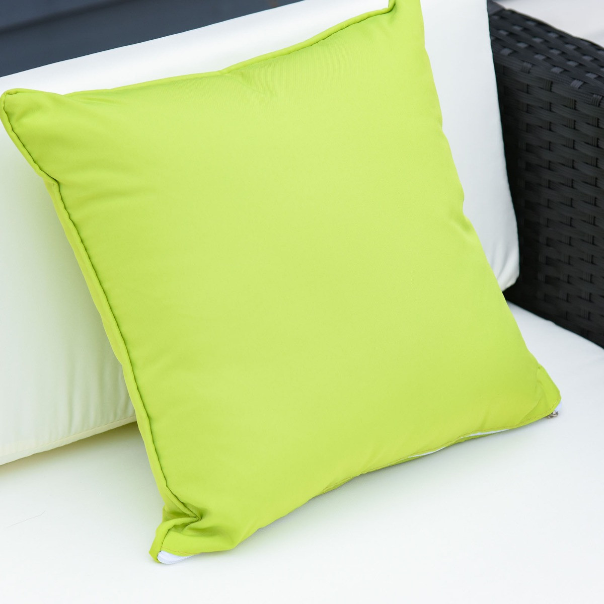 Outsunny Rattan Garden Sectional Sofa Set, Black - 4 Seater>