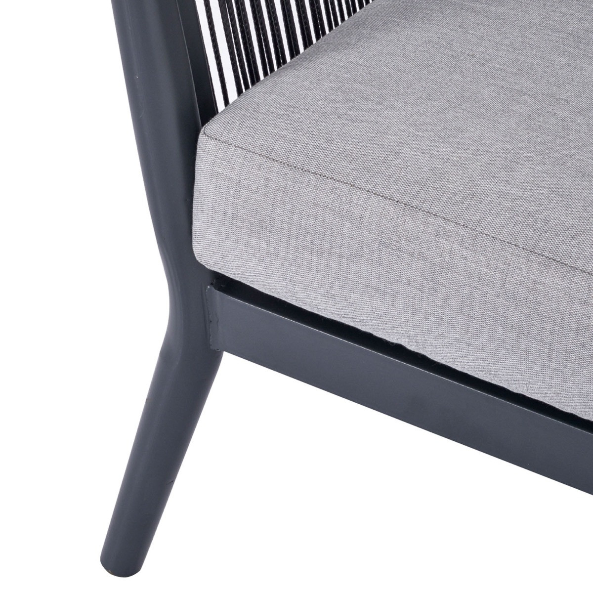 Outsunny Wicker Rattan Sofa Set With Coffee Table, Charcoal - 4 Seater>