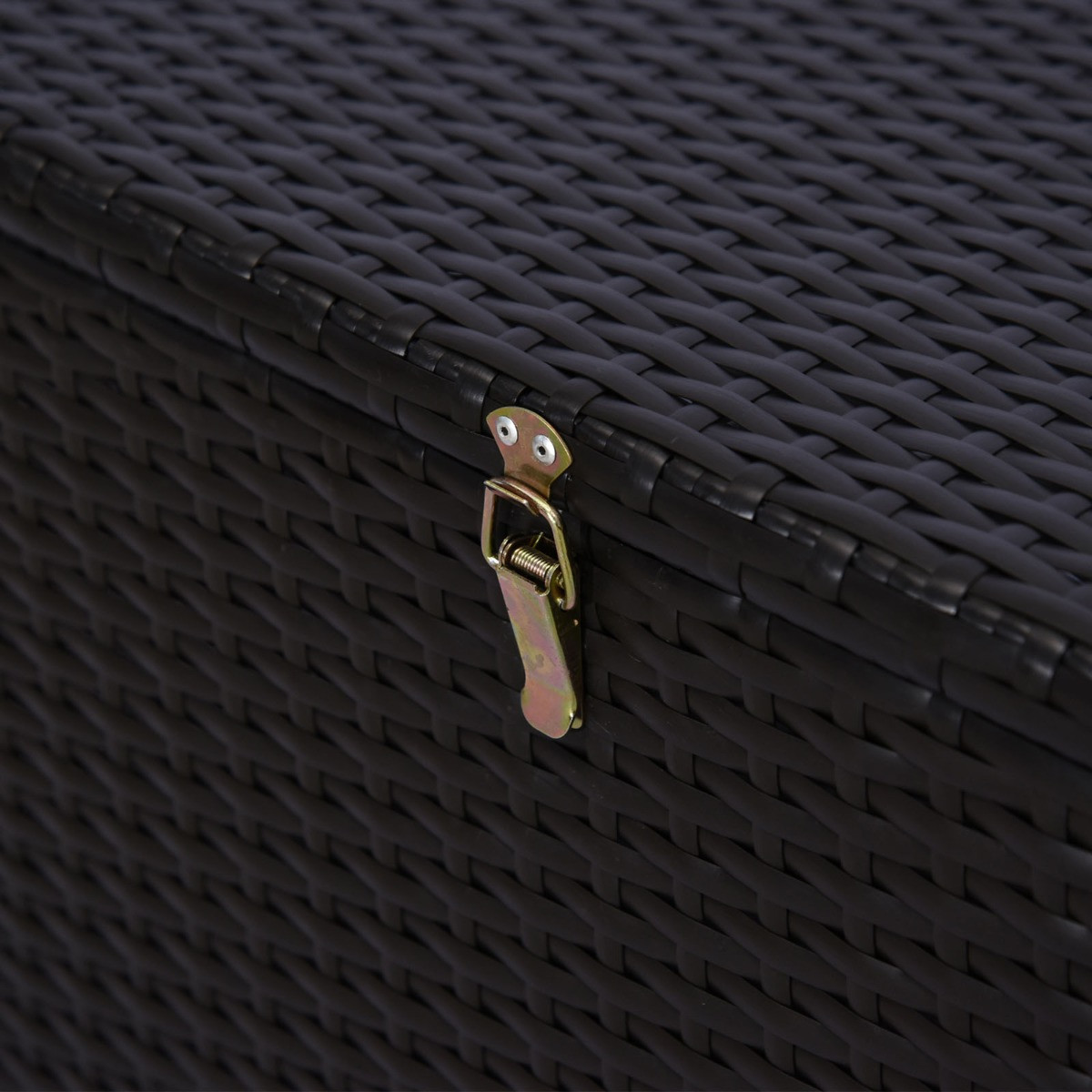 Outsunny Rattan Storage Box - Dark Brown>