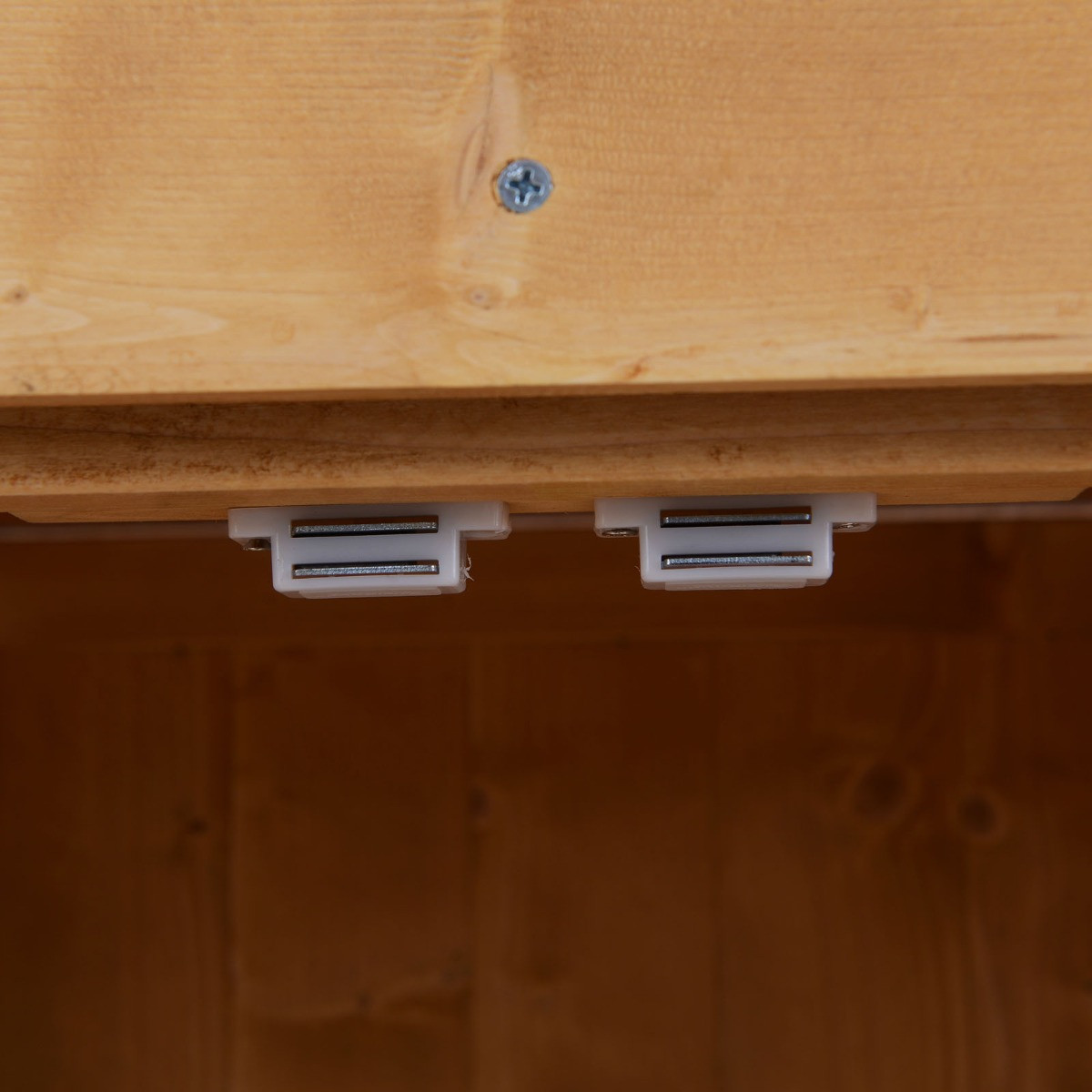 Outsunny Wooden Garden Storage Shed Cabinet - Natural Wood>