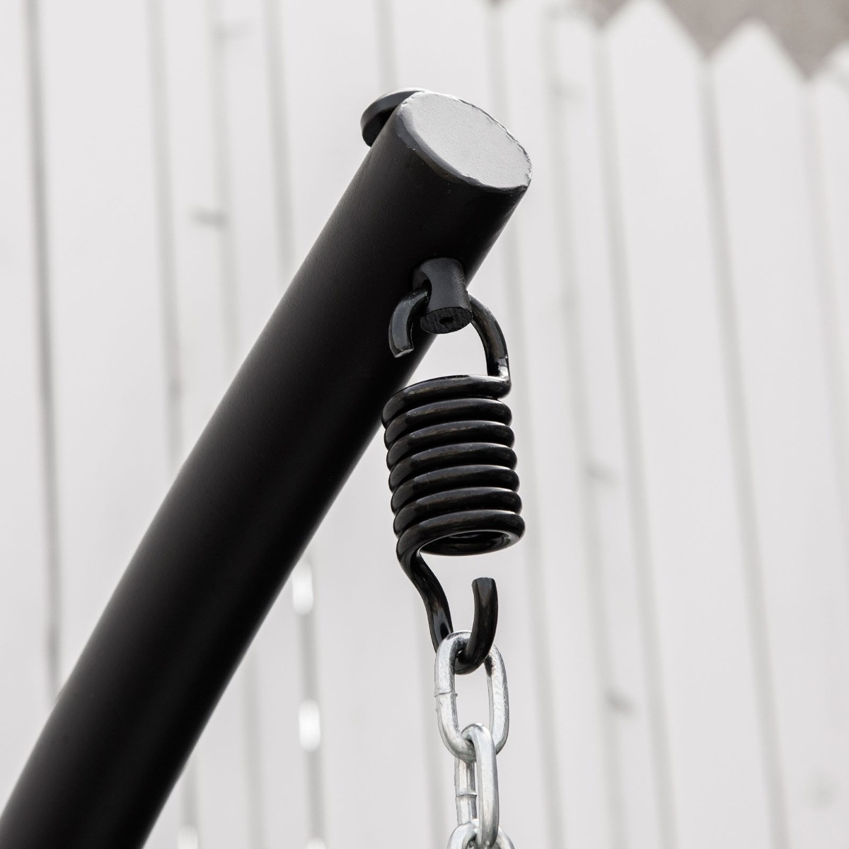 Outsunny Rattan Hanging Egg Chair Swing Hammock - Black>