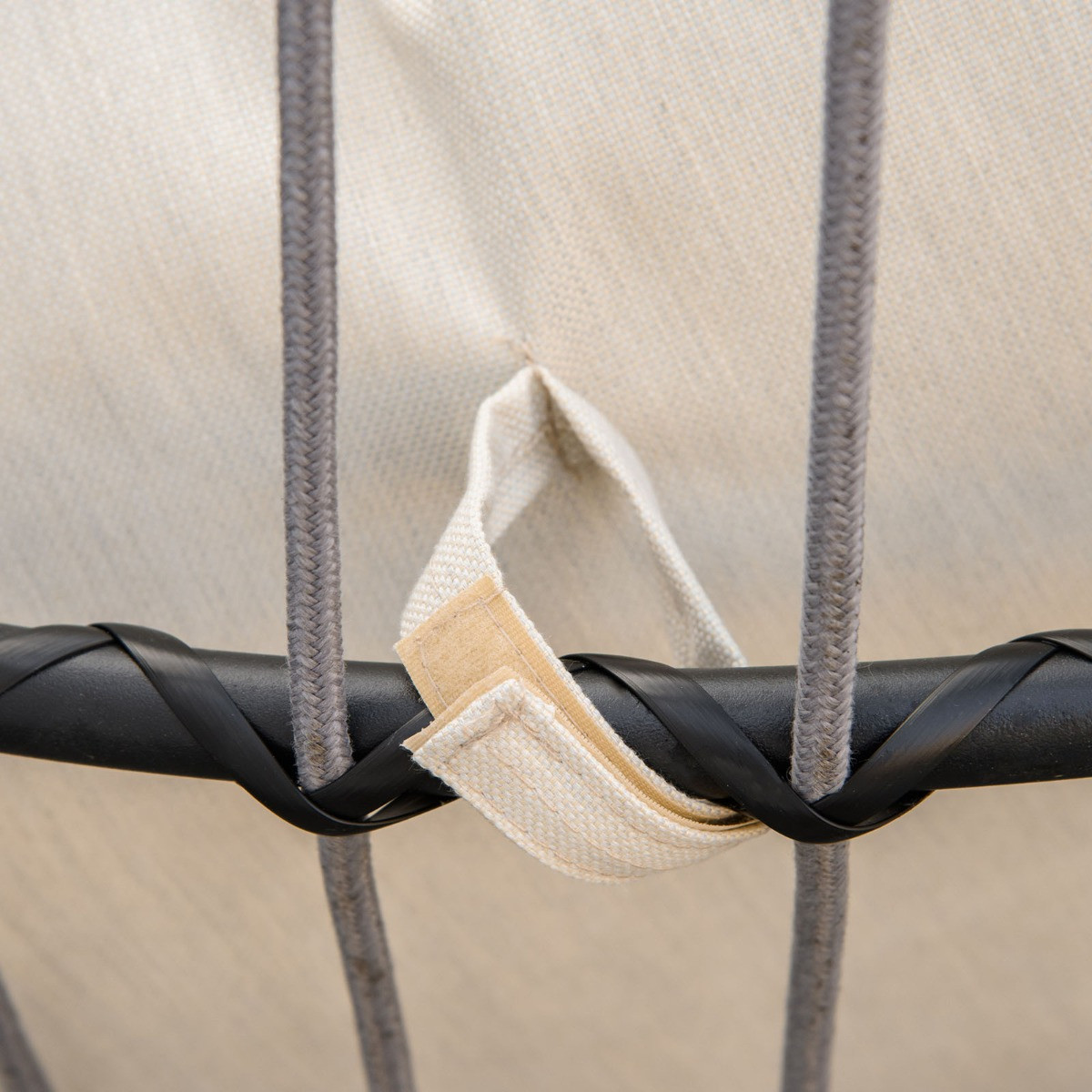 Outsunny Rattan Hanging Egg Chair Swing Hammock - Black>