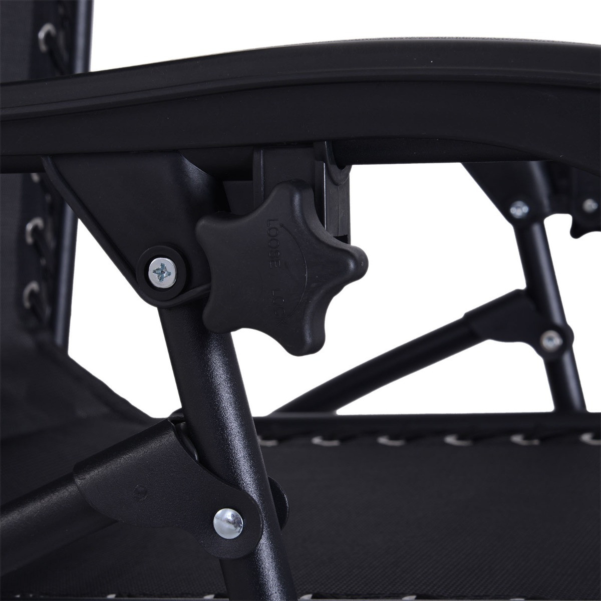 Outsunny Zero-Gravity Chairs With Foldable Table, Black - 2 Chairs>