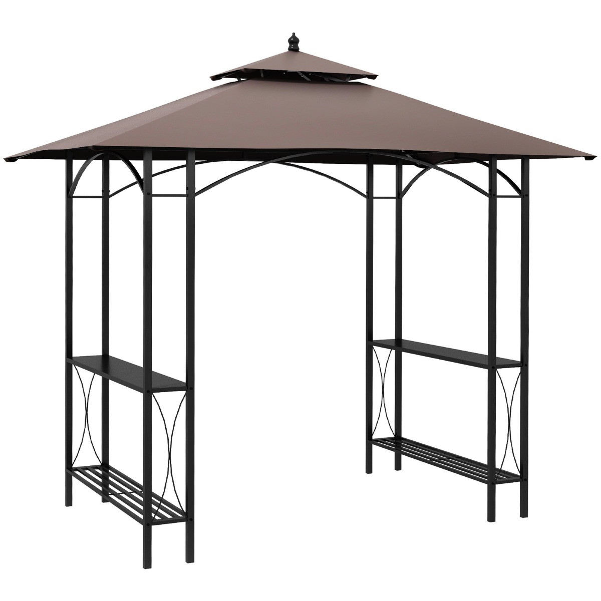 Outsunny Outdoor Gazebo, Coffee - 2.5 x 1.5 m>