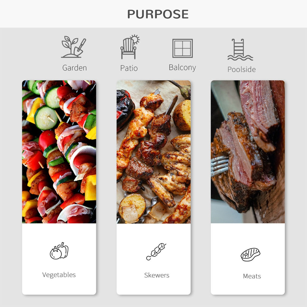 Outsunny Portable Kettle BBQ - Black>