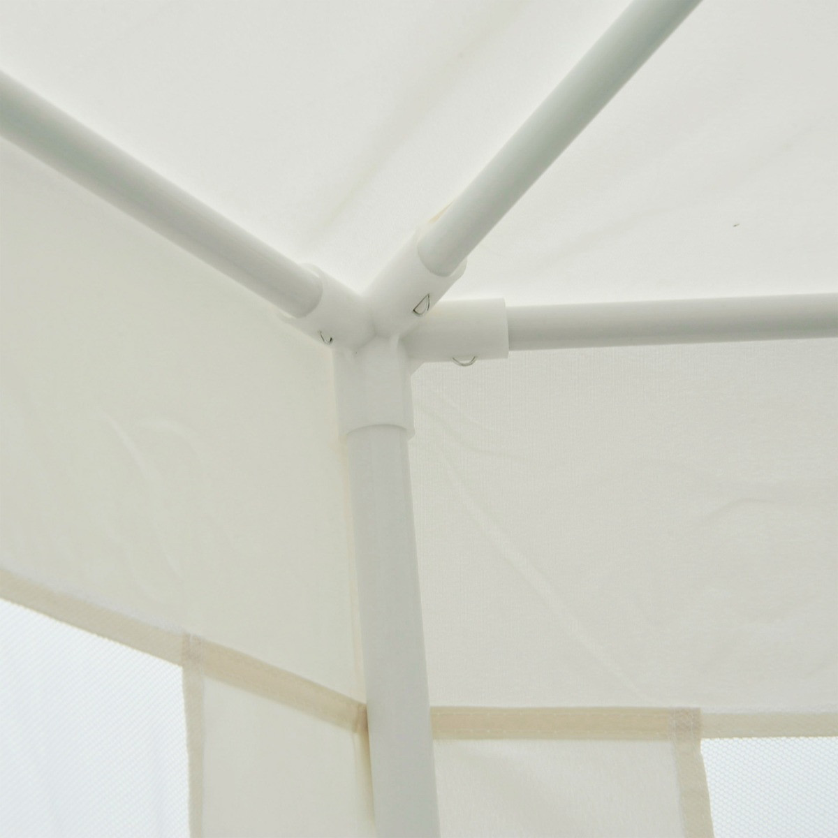 Outsunny Netted Gazebo, Cream - 4m>