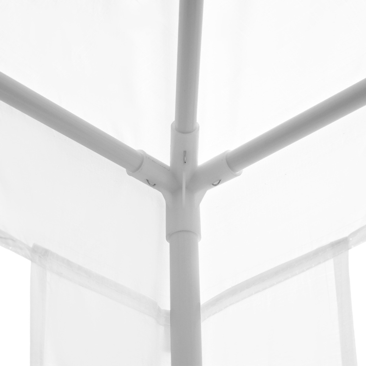 Outsunny Garden Gazebo, White - 2.7 x 2.7 m>