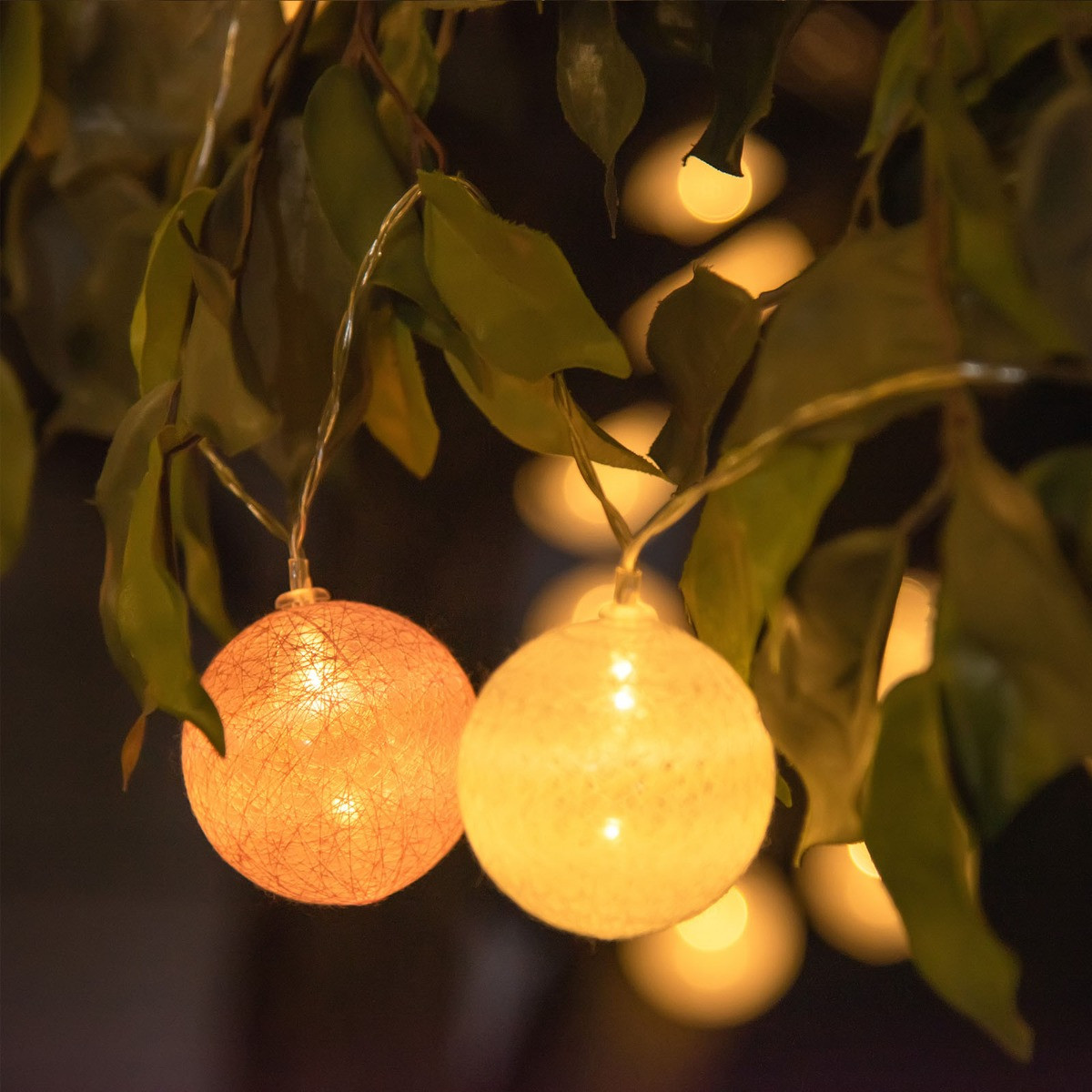 Outsunny 80 Garden Festoon String Lights - 4 Pack>
