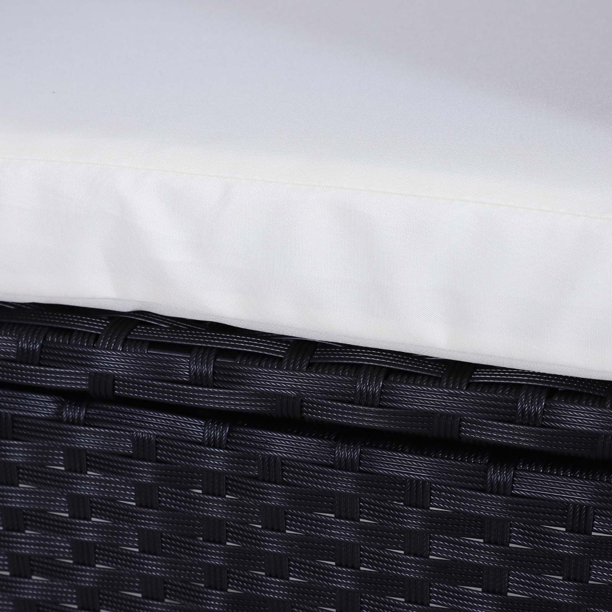 Outsunny Rattan Wicker Bistro Set, Black - 3 Piece>