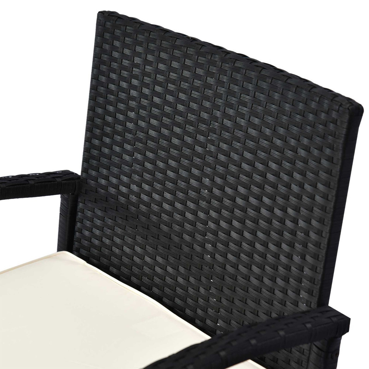 Outsunny Rattan Wicker Bistro Set With Table, Black - 3 Piece>