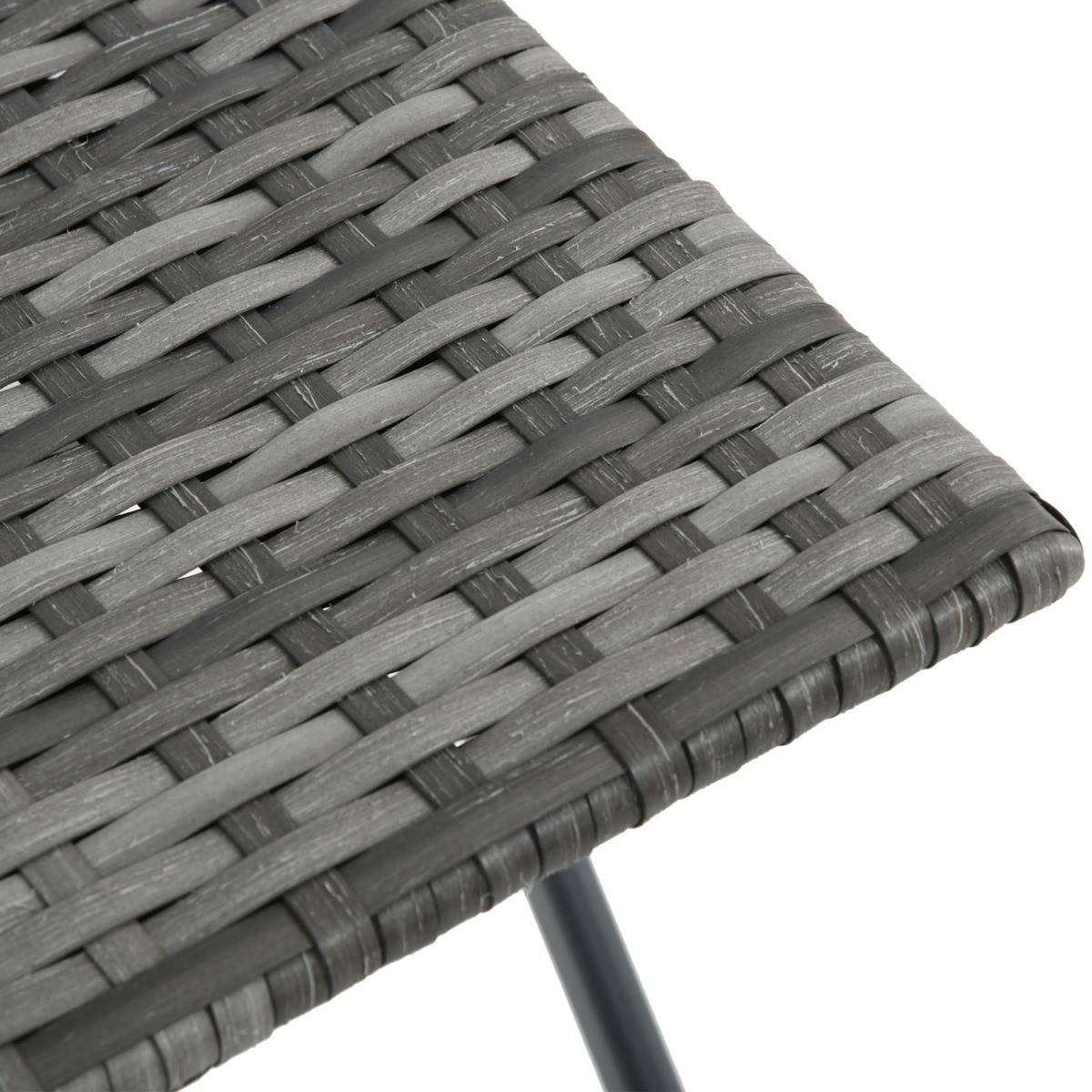 Outsunny Rattan Wicker Bistro Table And Chair Set, Grey - 3 Piece>