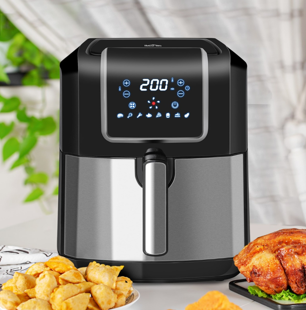 Homcom 6.5L Digital Air Fryer - Black>