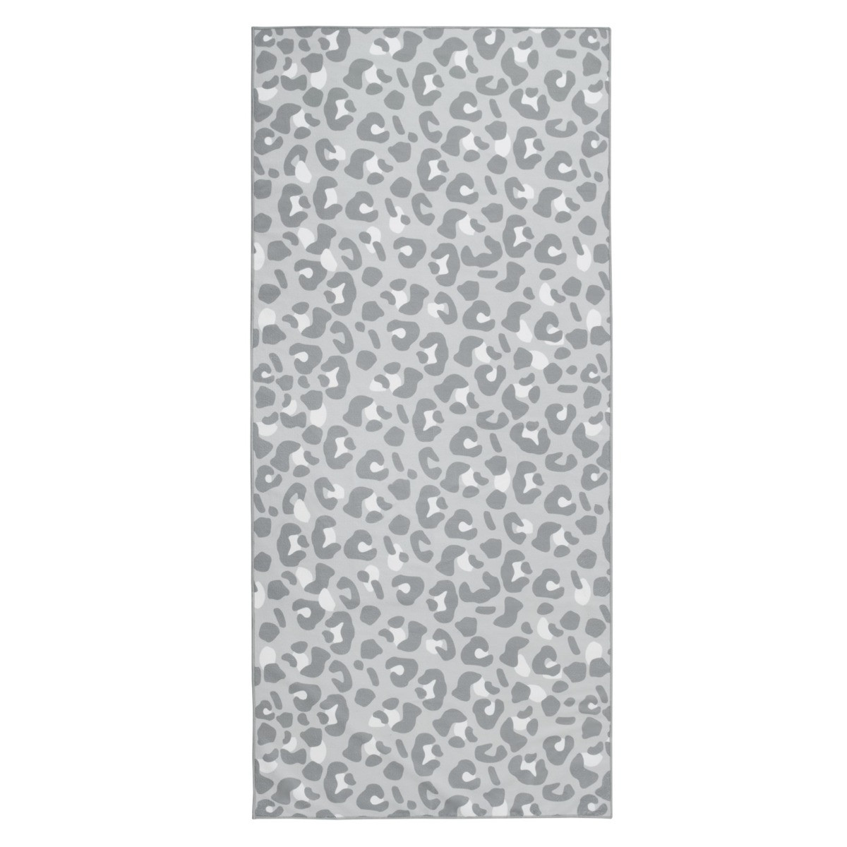 Dreamscene Leopard Print Beach Towel - Grey>