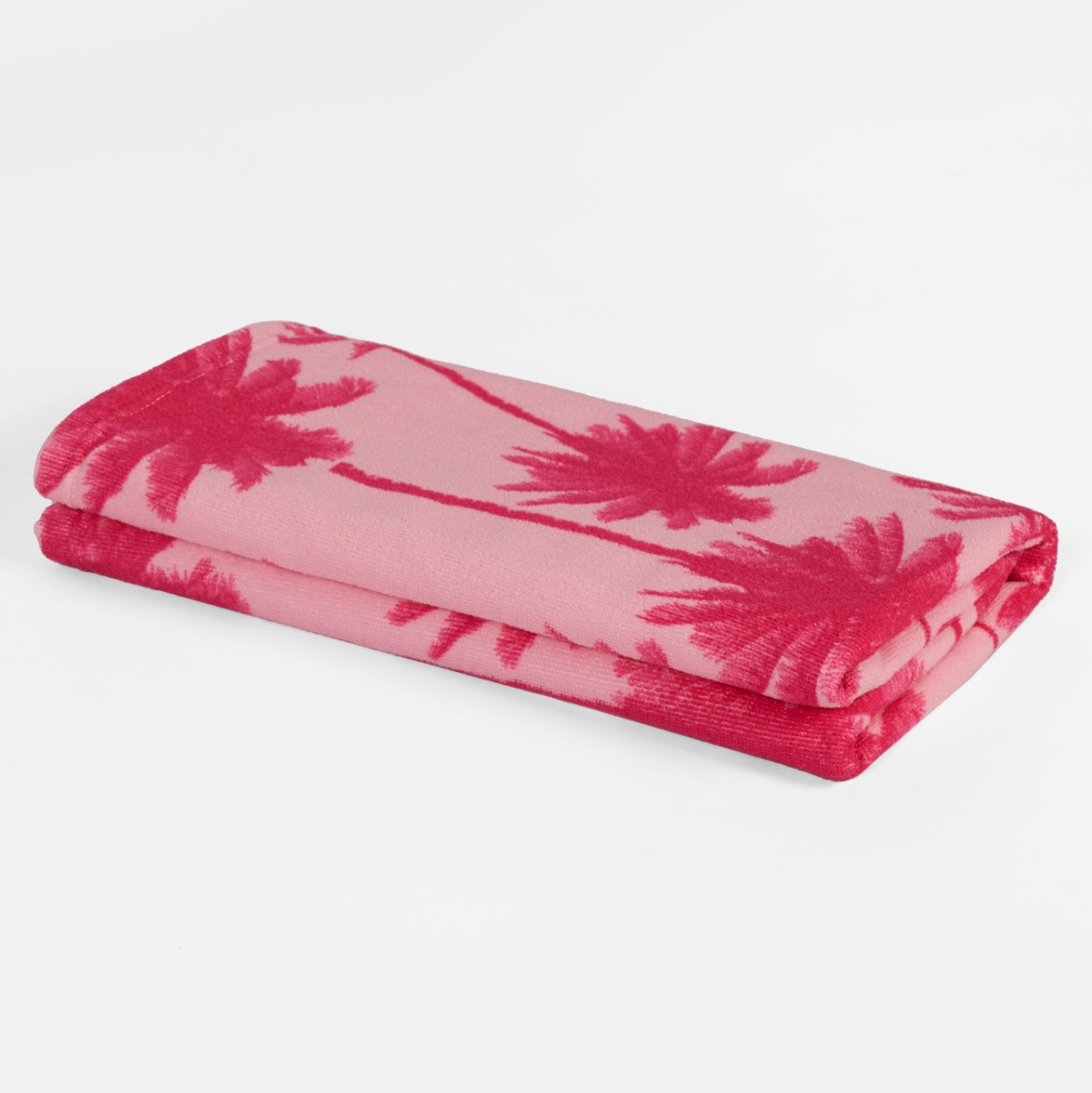 Dreamscene Palm Print Beach Towel - Blush>