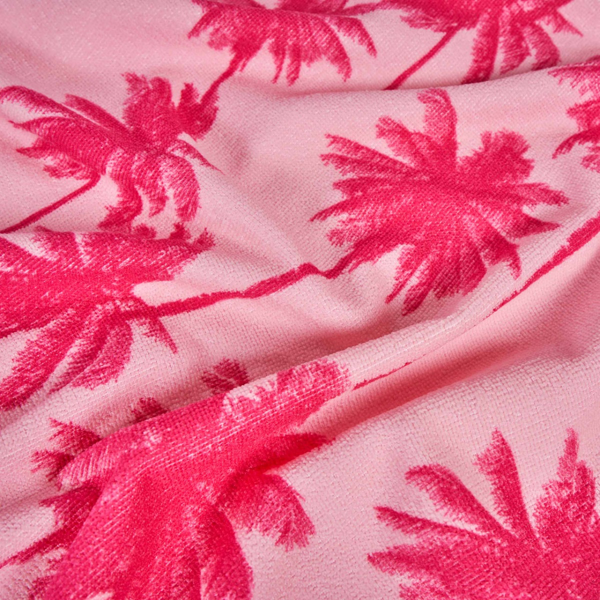 Dreamscene Palm Print Beach Towel - Blush>