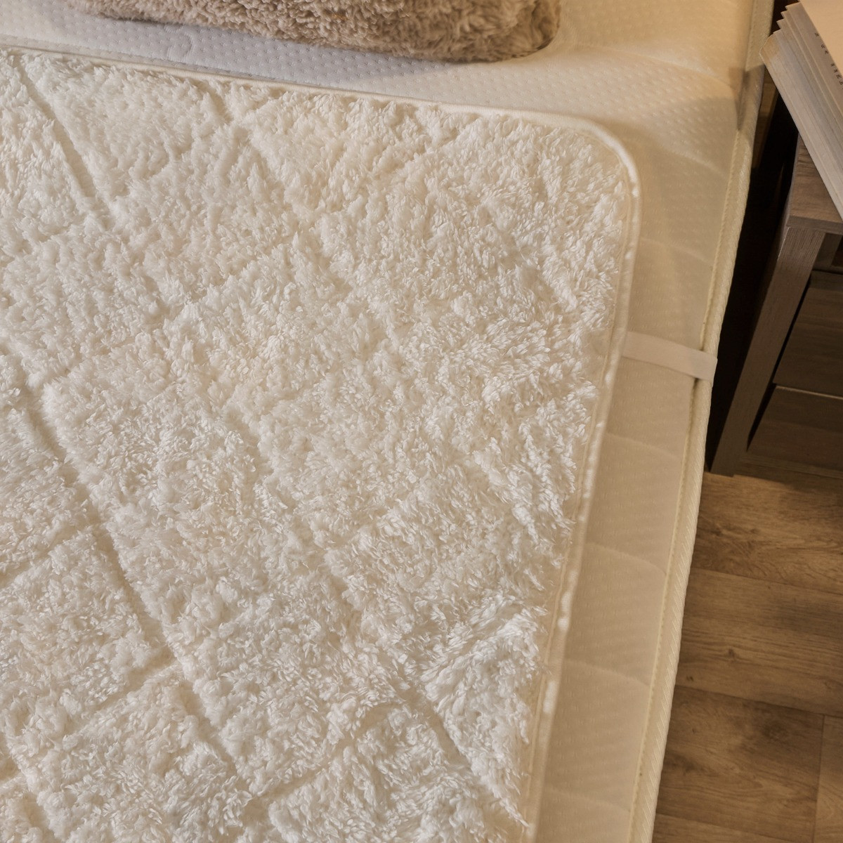 OHS Electric Heated Teddy Fleece Under-Blanket - White >