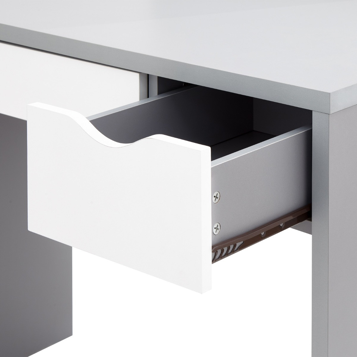 Elizabeth Dressing Table Set - Grey/White>