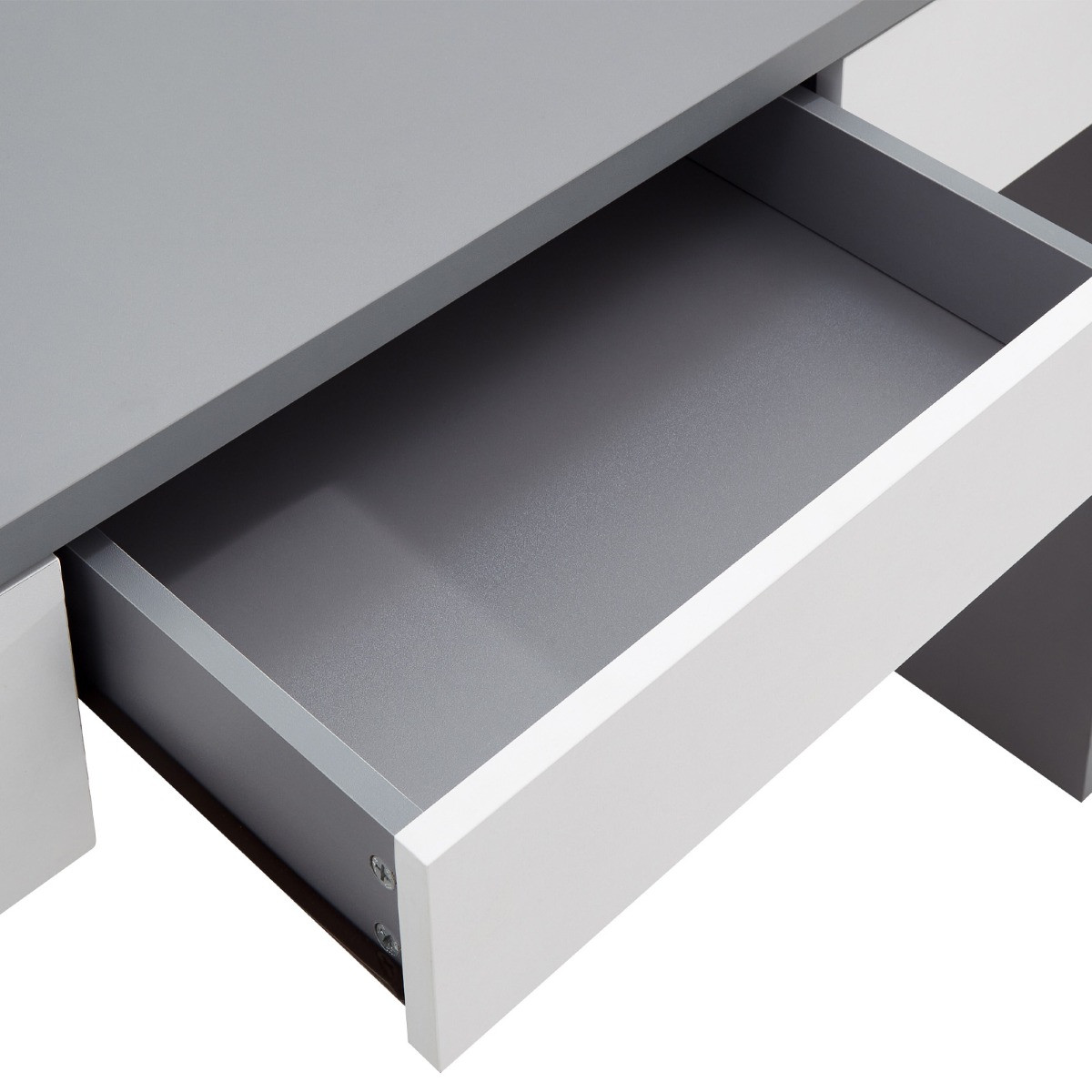 Elizabeth Dressing Table Set - Grey/White>