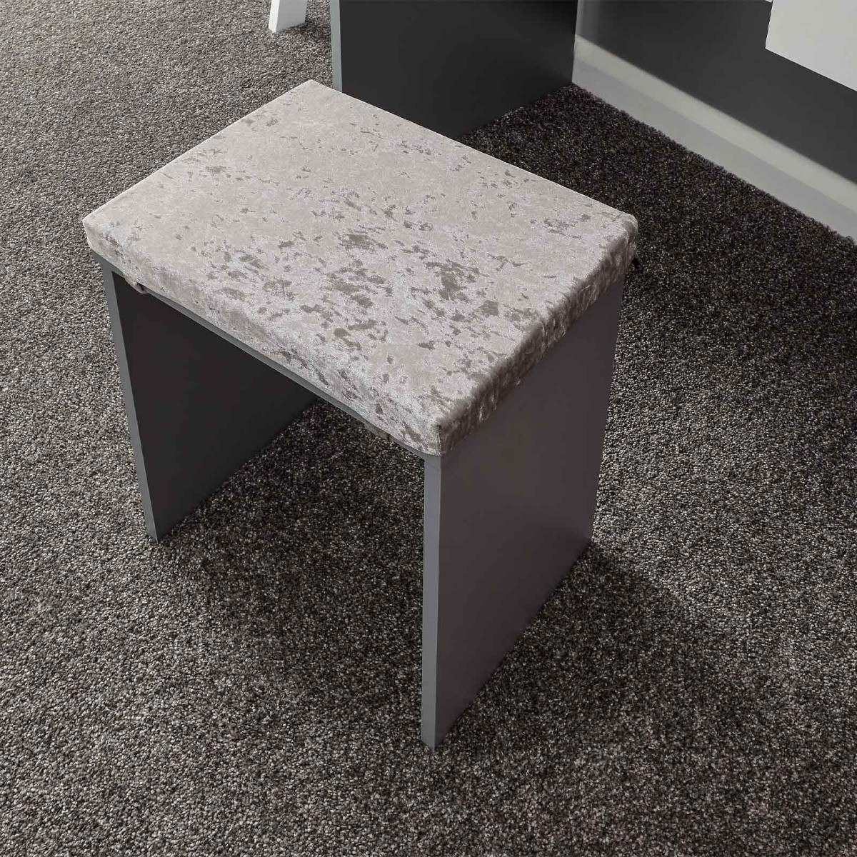 Elizabeth Dressing Table Set - Grey/White>