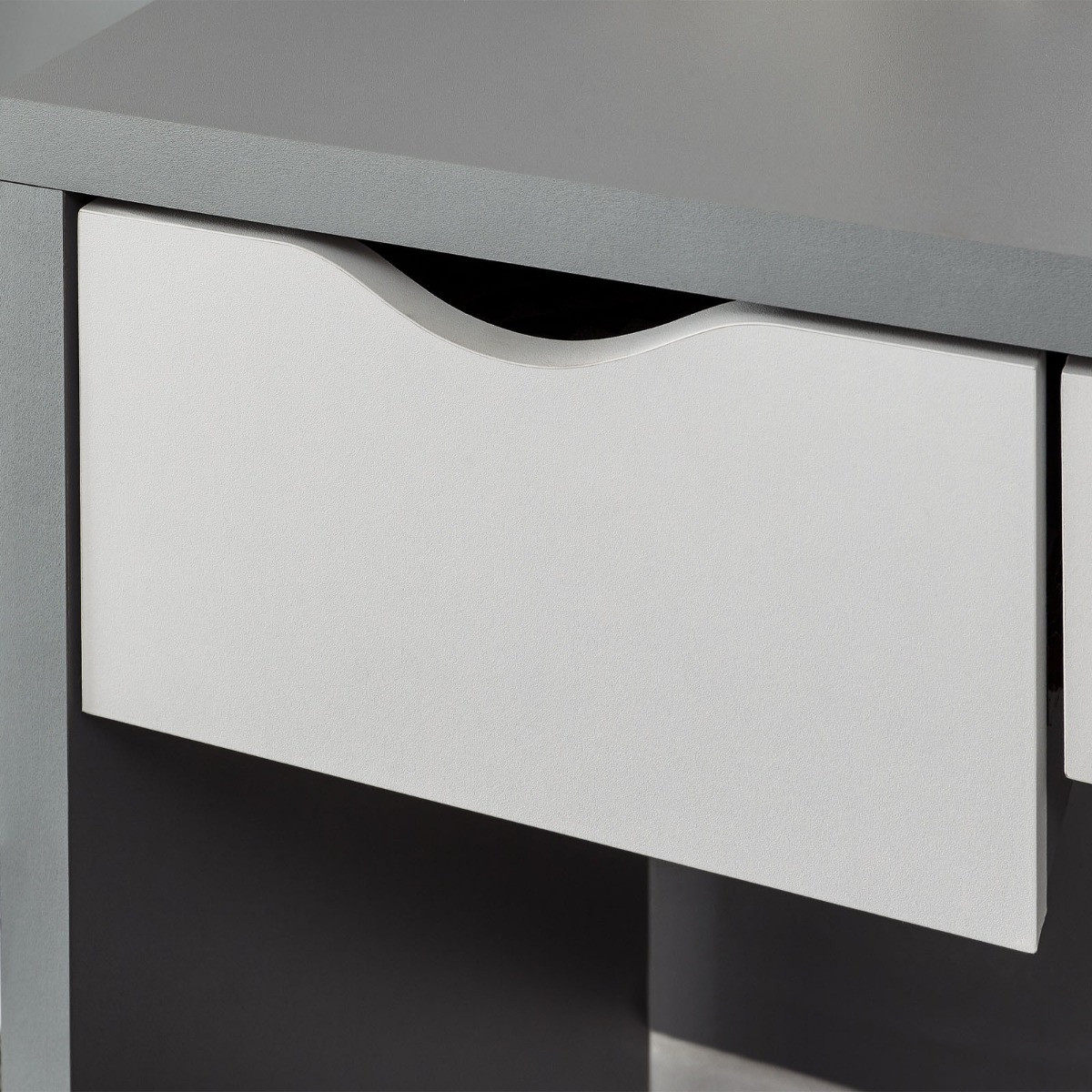 Elizabeth Dressing Table Set - Grey/White>