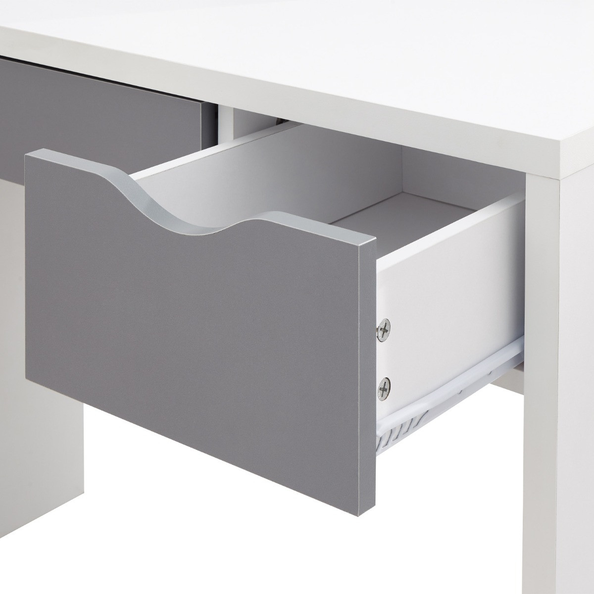 Elizabeth Dressing Table Set - White/Grey>