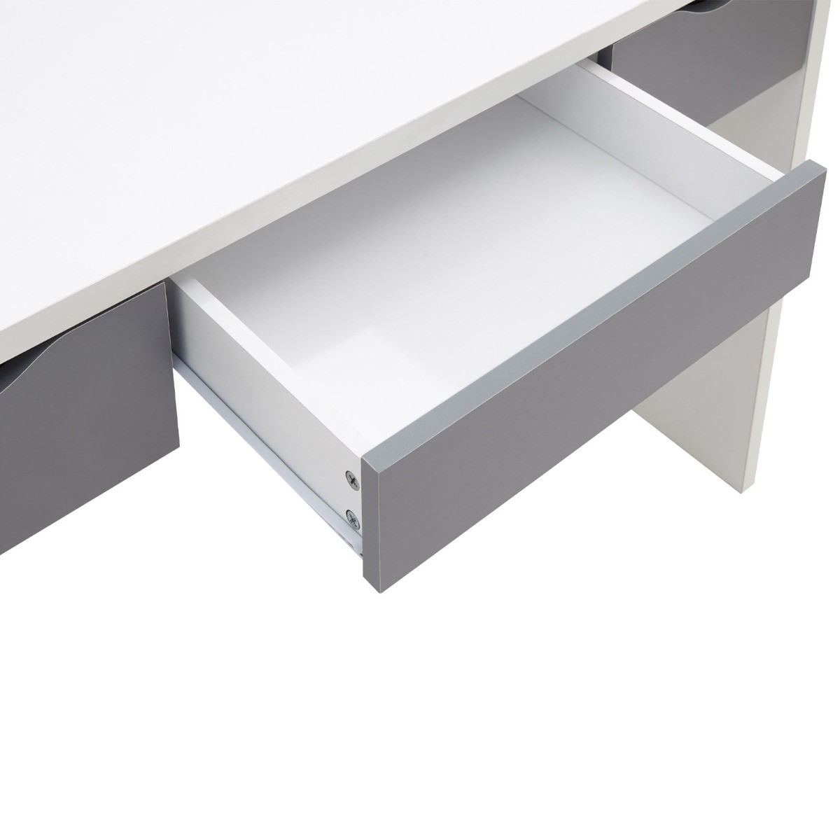Elizabeth Dressing Table Set - White/Grey>