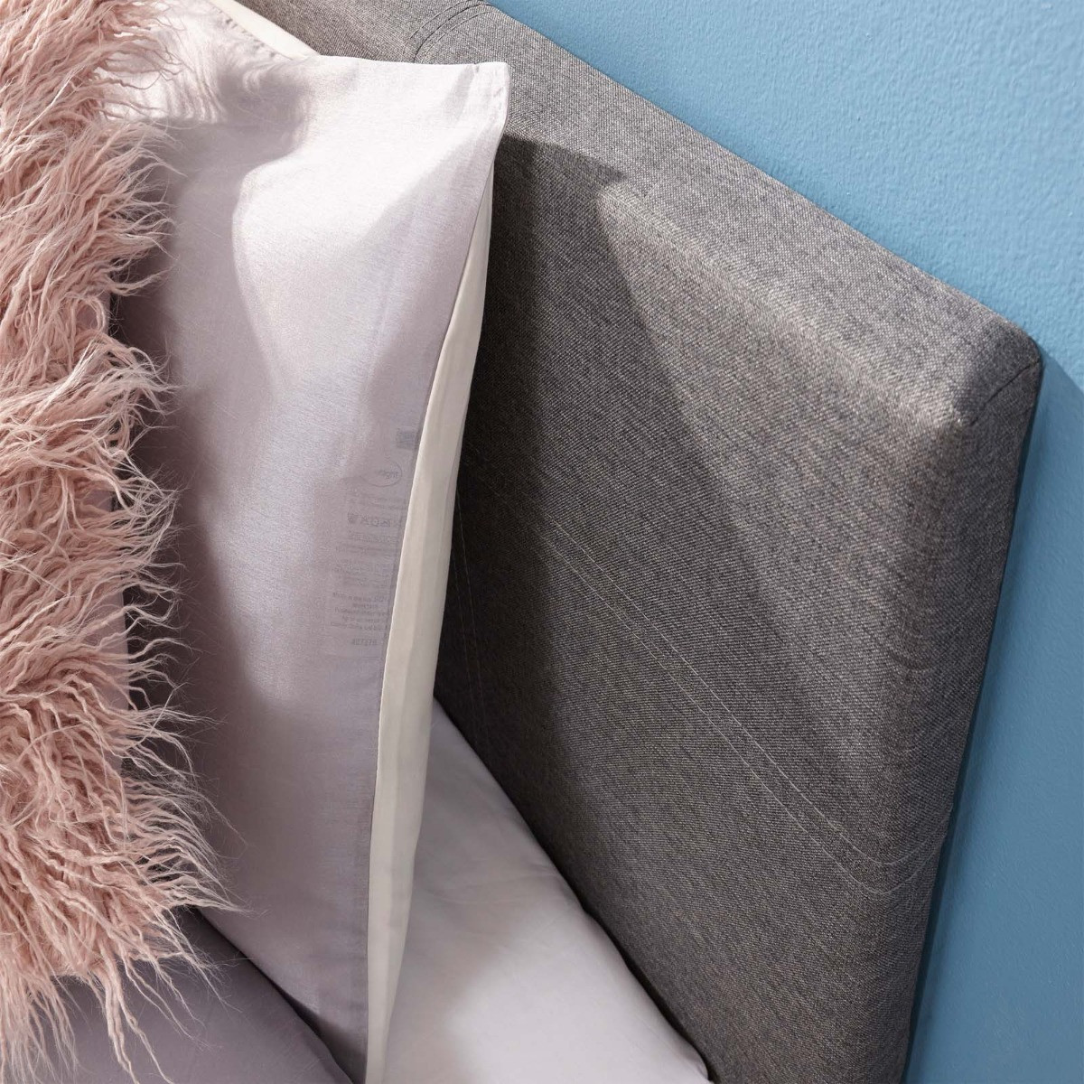 Fabric End Lift Ottoman Storage Bed, 3ft Single - Grey>