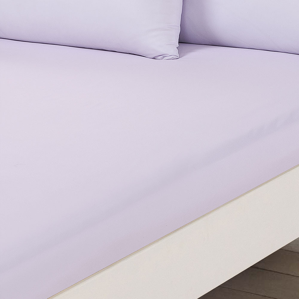 Brentfords Plain Dyed Single Fitted Sheet - Lilac>