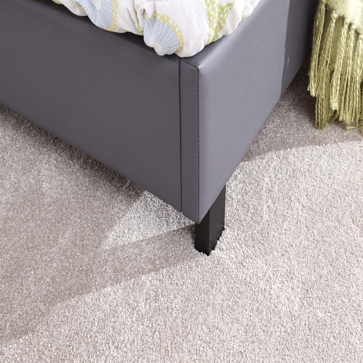 Faux Leather Bed in a Box - Grey>