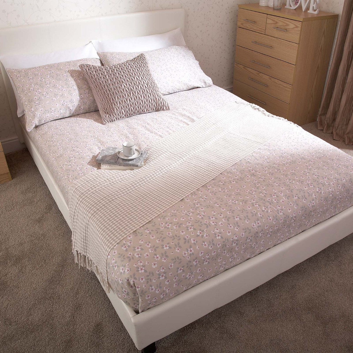 Faux Leather Bed in a Box - White>