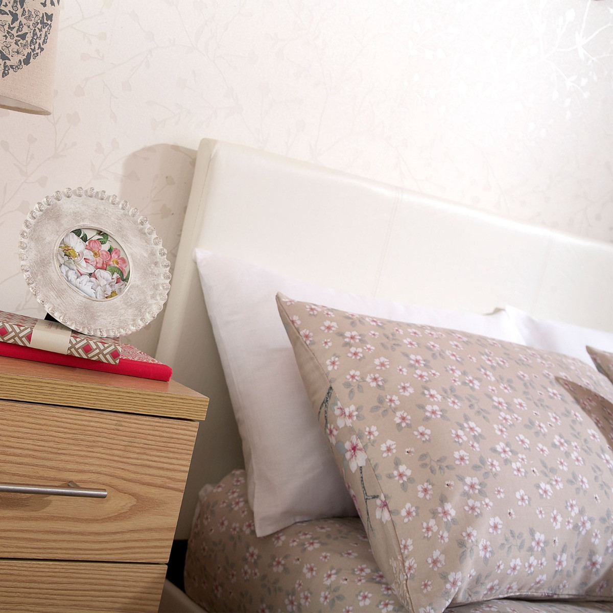 Faux Leather Bed in a Box - White>