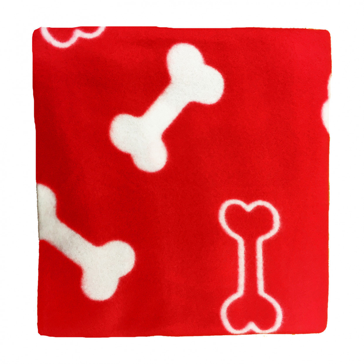 Dreamscene Fleece Pet Blanket Throw, Red Bone - 120 x 120cm>