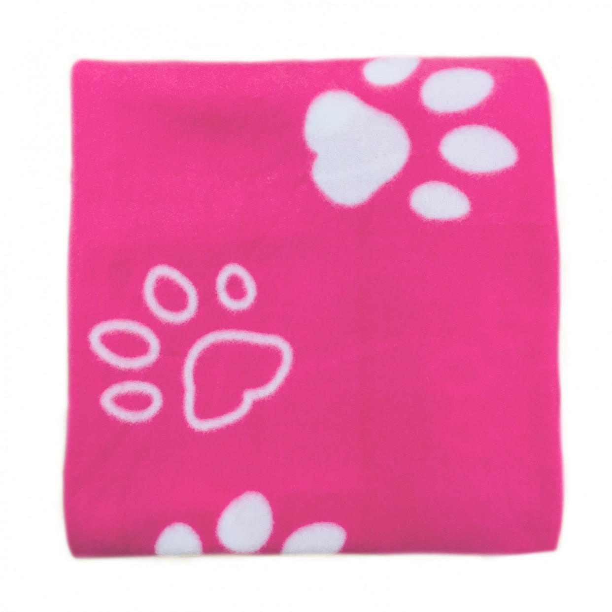 Dreamscene Fleece Pet Blanket Throw, Pink Paw - 120 x 120cm>