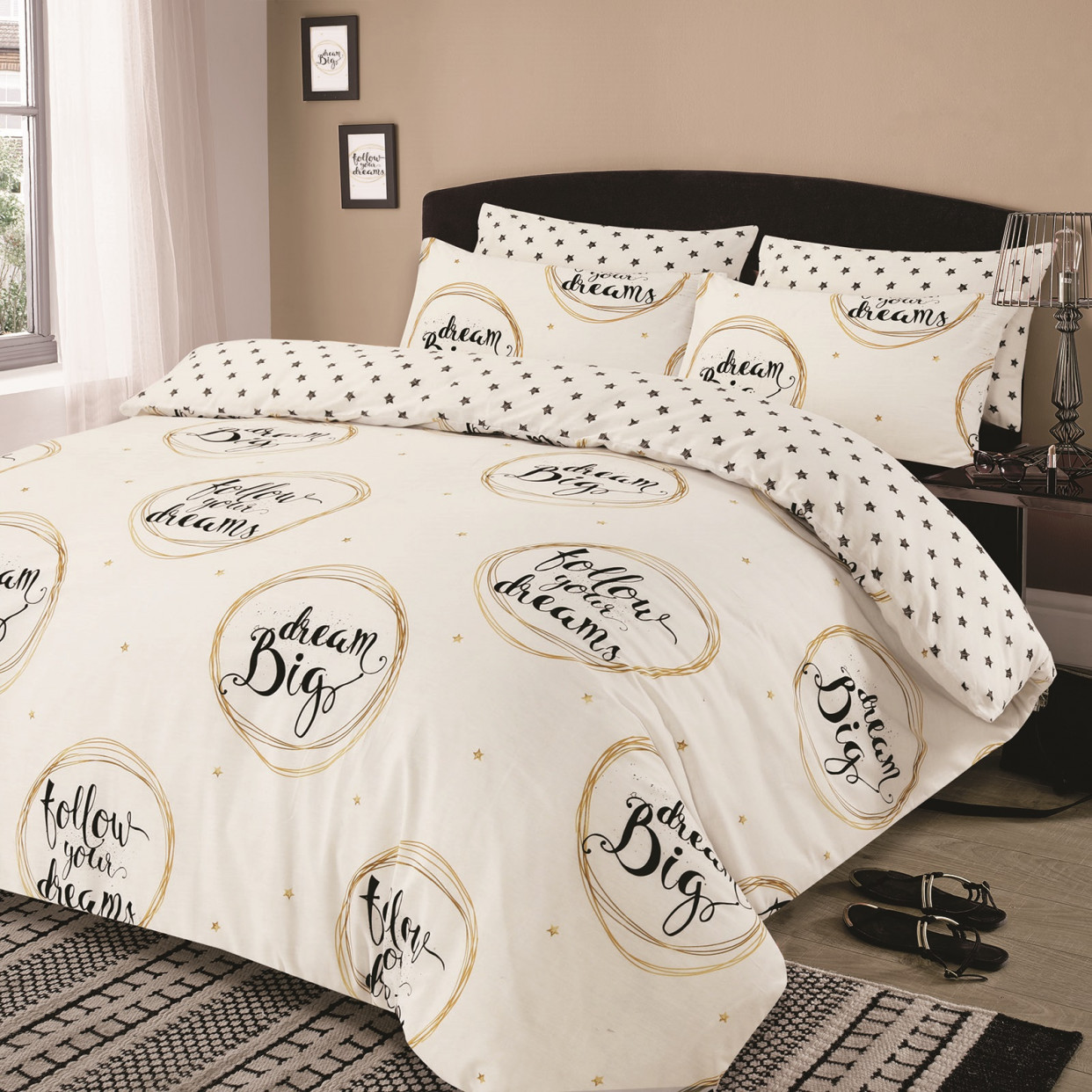 Follow Your Dreams Duvet Cover Set - Natural>