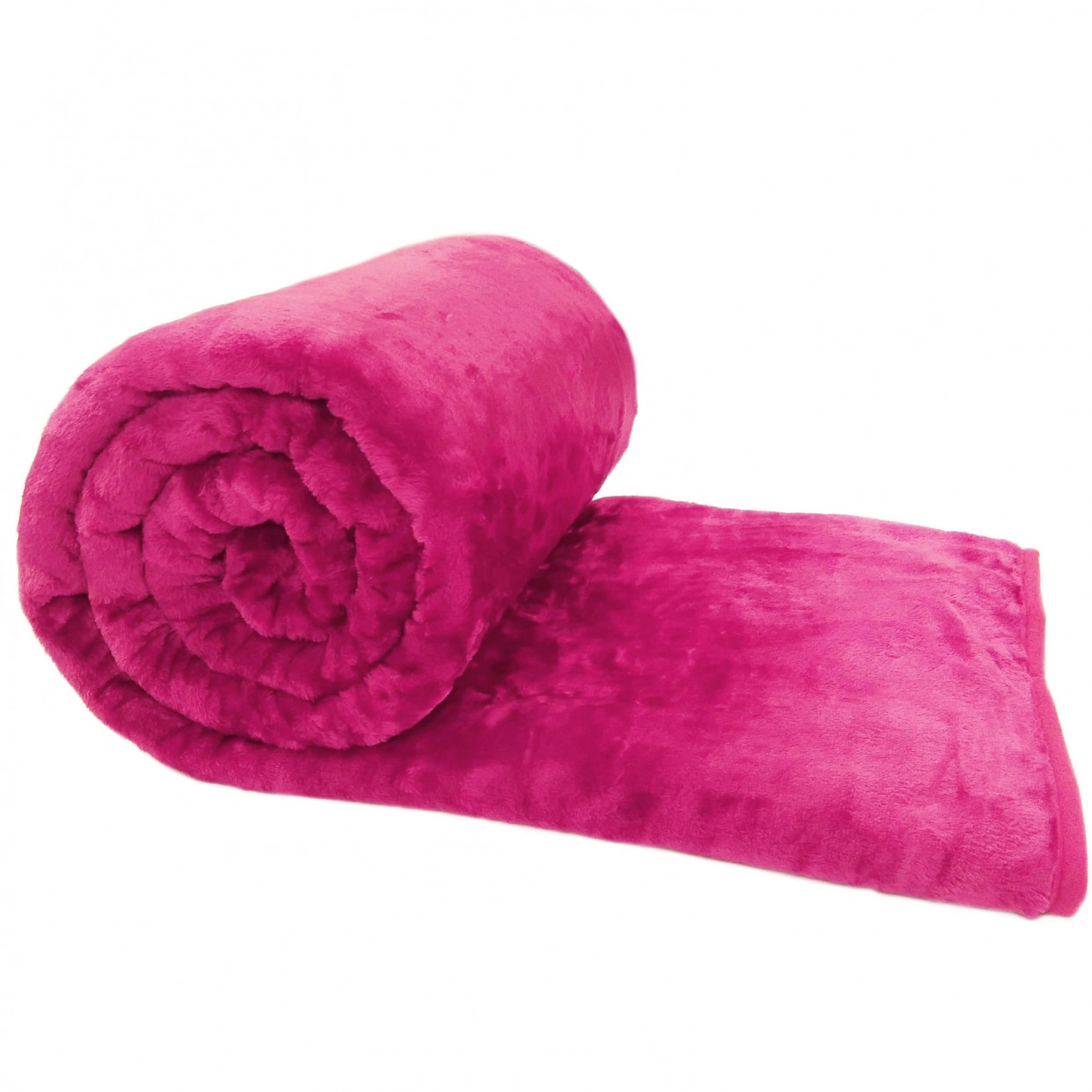 Luxury Faux Fur Mink Fleece Single Throw - Pink>