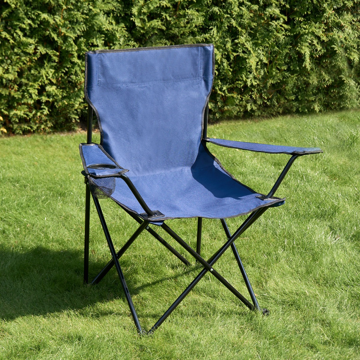 OHS Adults Foldable Camping Chair - Navy>