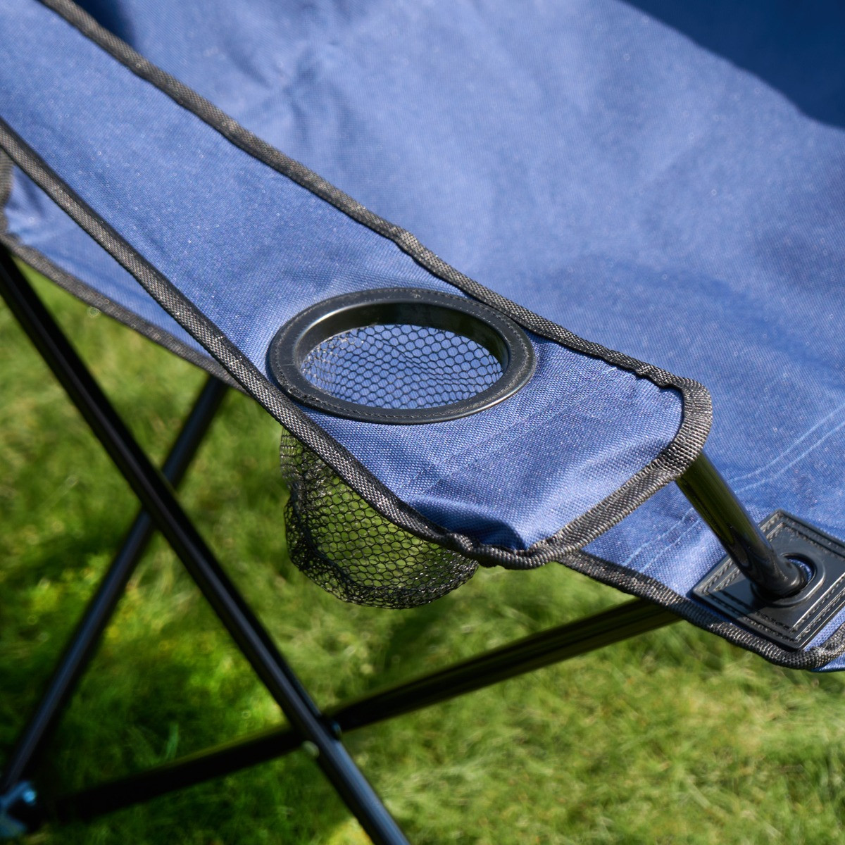 OHS Adults Foldable Camping Chair - Navy>