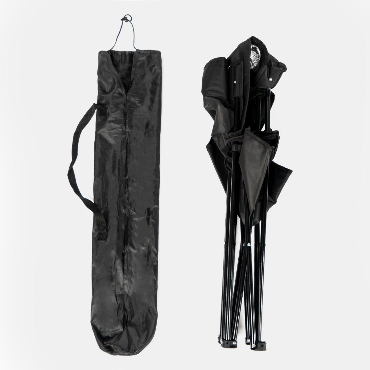 OHS Adults Foldable Camping Chair - Black>