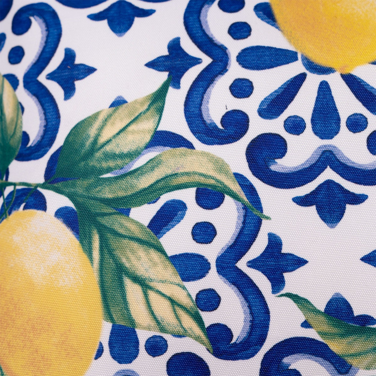 OHS 4 Pack Lemon Water Resistant Cushion Covers, Blue / White - With Cushion>