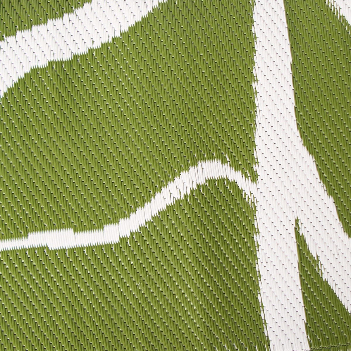 OHS Circle Tropical Print Outdoor Rug, Green/White - 170cm