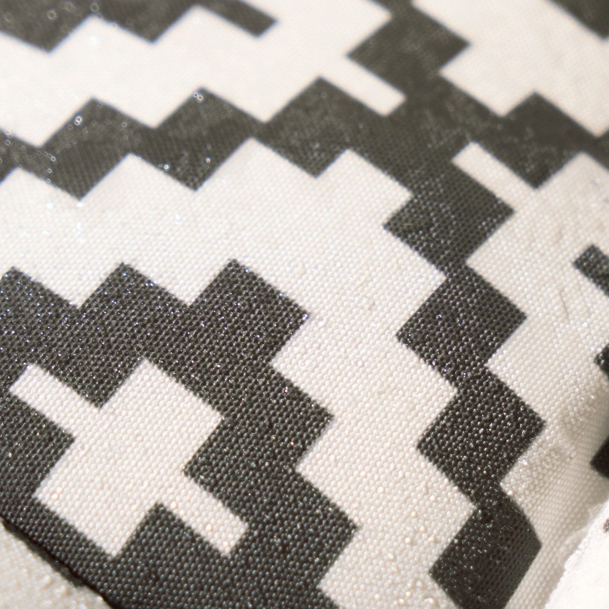 OHS 2 Pack Indoor/Outdoor Geometric Print Seat Pads, Grey/White - 40 x 40cm>