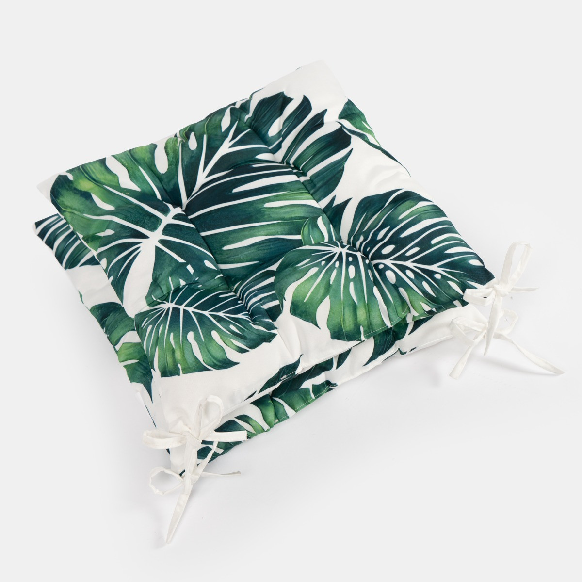 OHS Leaf Print Water Resistant Seat Pads - Green>